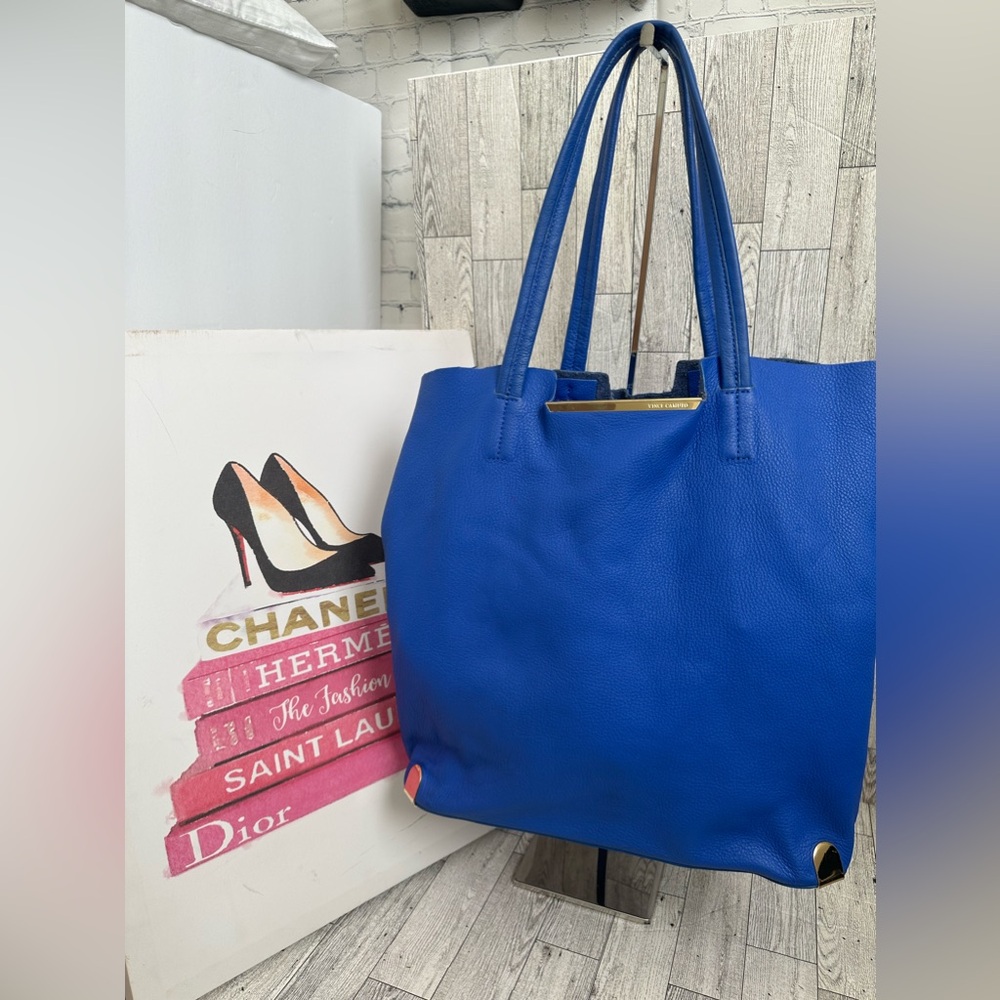 Vince Camuto Royal Blue Tote with Gold Accents